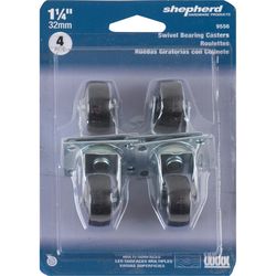 Shepherd Hardware 1-1/4 in. D Swivel Plastic Caster 40 lb 4 pk
