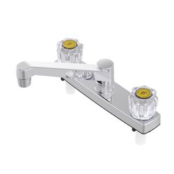 Home Plus Two Handle Chrome Kitchen Faucet