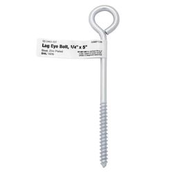 Hampton 1/4 in. X 5 in. L Zinc-Plated Steel Lag Thread Eyebolt