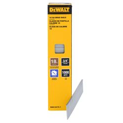 DeWalt 3/4 in. L X 18 Ga. Straight Strip Coated Brad Nails 1 pk