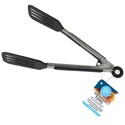 R&M International Corp International Corp Black/Silver Nylon/Stainless Steel Tong