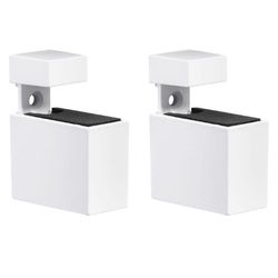 Dolle Cuadro 2.7 in. H X 0.9 in. W X 1.9 in. D White Metal Shelf Clips