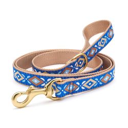 Up Country Blue Aztec Nylon Dog Leash
