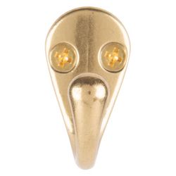 Ace 1-3/4 in. L Bright Brass Gold Brass Small Single Garment Hook 1 pk