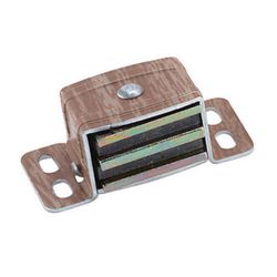 Amerock 0.875 in. H X 1 in. W X 2-3/16 in. D Wood Grain Aluminum Magnetic Catch