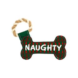 Pavilion Pavilion's Pets For Dog Green/Red Canvas Holiday Squeak Dog Toy 11 1 pk