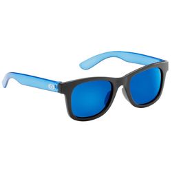 Flying Fisherman Spray Jr Angler Sunglasses Unisex Matte Black Blue Frame Smoke Blue Mirror Lens Pol