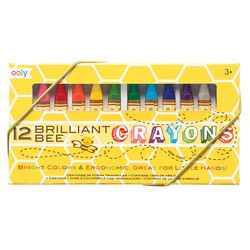 OOLY Brilliant Bee Assorted Color Crayons 12 pk