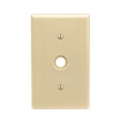 Leviton Ivory 1 gang Plastic Cable/Telco Wall Plate 1 pk