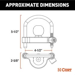 CURT 0 lb. cap. 0 in. All in. Coupler Lock