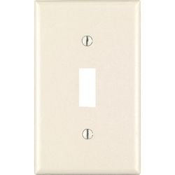 Leviton Almond 1 gang Plastic Toggle Wall Plate 1 pk