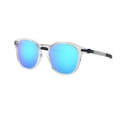 Oakley Pitchman R Sunglasses Unisex Polished Clear Frame Prizm Sapphire Lens Polarized Blue Light Bl