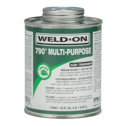 Weld-On 790 Clear Multi-Purpose Solvent Cement For CPVC/PVC 16 fl. oz.