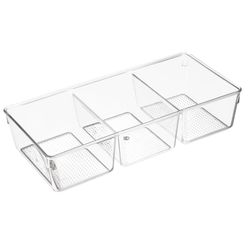 iDesign Clarity Clear Plastic Storage Tray Organizer