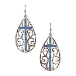Montana Silversmiths Women's Filigree Water Lights Blue/Silver Earrings Water Resistant