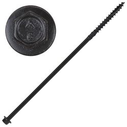 Screw Products, Inc. YUKON #16 in. X 8 in. L Hex Black Steel Lag Screw 50 pk