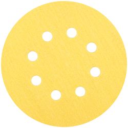 Norton 5 in. Aluminum Oxide Hook and Loop A290 AO Sandpaper Vacuum Disc 320 Grit Extra Fine 50 pk