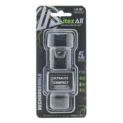 LitezAll Black/Blue LED Rechargeable Flashlight