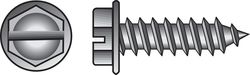 HILLMAN No. 10 Ga. X 2 in. L Slotted Hex Washer Head Sheet Metal Screws 1 pk