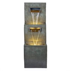 Alpine Polystone Multi-color Fountain with LED Light