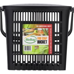 BioBag Black Plastic Food Scrap Collection Bucket 3 gal