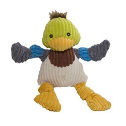 HuggleHounds Knottie For Dog Multicolored Plush Dilly Duck Squeaky Dog Toy Large 1 pk