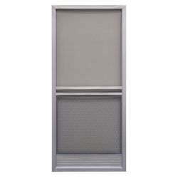 Precision 79-3/4 in. H X 35-1/4 in. W Capri Gray Steel Screen Door