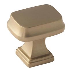 Amerock Revitalize Traditional Rectangle Cabinet Knob 1-1/4 in. D 1-3/16 in. Golden Champagne 1 pk