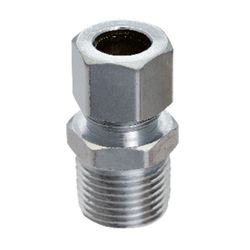 Ace 3/8 in. MPT X 3/8 in. D Compression Brass Straight Connector