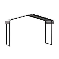 Arrow 12 ft. x 6 ft. Galvanized Steel Standard Peak Carport without Floor Kit
