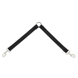 LupinePet Basic Solids Black Black Nylon Dog Coupler