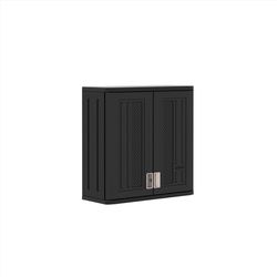 Suncast Cabinet 30.25 in. H X 30 in. W X 12 in. D Black Resin Wall Cabinet