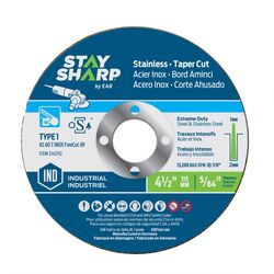 Stay Sharp 4-1/2 in. D X 7/8 in. X 5/64 in. thick Metal Cutting Wheel 10 pk