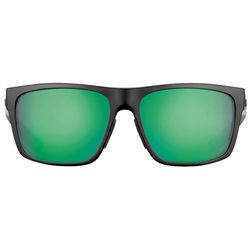 Flying Fisherman Offline Sunglasses Unisex Matte Black Frame Amber Green Mirror Lens Polarized