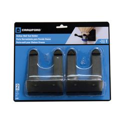 Crawford 3 in. L Black ABS Hollow Wall Tool Holder Hanger Holder 25 lb. cap. 2 pk