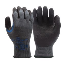 SHOWA ATLAS 330 Unisex Indoor/Outdoor Coated Work Gloves Black/Gray XL 1 pair