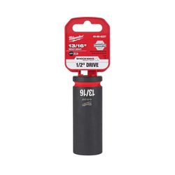 Milwaukee Shockwave 13/16 in. X 1/2 in. drive SAE 6 Point Deep Impact Socket 1 pc