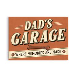 P Graham Dunn 12 in. H X 16 in. L Brown Metal Dad's Garage Sign