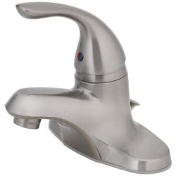 Oakbrook Collection Brushed Nickel Coastal Single-Handle Bathroom Sink Faucet 4 in.