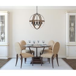 Westinghouse Stella Mira Oil Rubbed Bronze Black 6 lights Chandelier