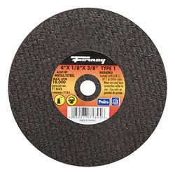 Forney 4 in. D X 3/8 in. X 1/8 in. thick Aluminum Oxide Metal Cut-Off Wheel 1 pc