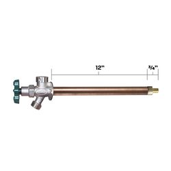 Prier 1/2 in. Crimp PEX in. Anti-Siphon Brass Freezeless Wall Hydrant