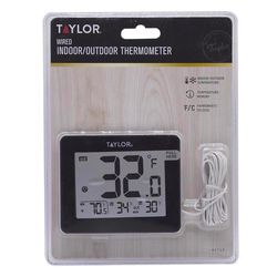 Taylor Digital Thermometer Plastic Black 3.15 in.