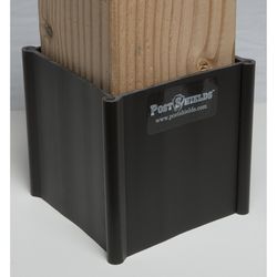 Post Shields Inc. 4 in. H X 4 in. W X 4 in. L PVC Coated Brown PVC Fence Post Protection