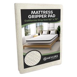 Nevlers Foam Mattress Gripper Pad White Rectangle 70 in. W X 82 in. L 1 pk