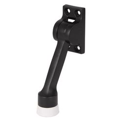 Brinks Commercial Steel Matte Brass/Black Kick-Down Door Holder Mounts to door 1 in.