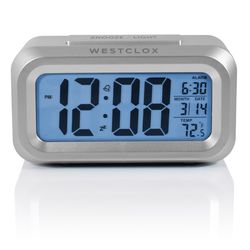 Westclox 5.3 in. Silver Alarm Clock Digital