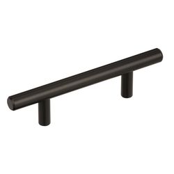 Amerock Contemporary Bar Cabinet Pull 3 in. Black Bronze Black 5 pk