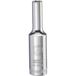 DeWalt 4 mm X 1/4 in. drive Metric 6 Point Deep Socket 1 pc