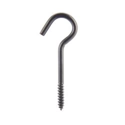 Wright Medium Matte Black Steel 5 in. L Ceiling Hook 100 lb 1 pk